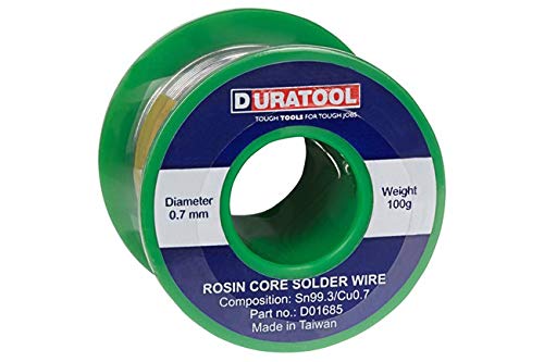 Duratool Lead Free Solder Wire, 0.7mm, 100g