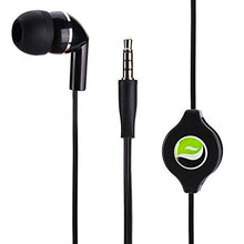 Load image into Gallery viewer, Premium Retractable Headset Mono Hands-Free Earphone Mic Single Earbud Headphone Earpiece Wired 3.5mm Black for Sprint Samsung Galaxy J7 Perx - Sprint Samsung Galaxy J7 Refine
