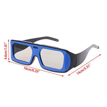 Load image into Gallery viewer, ForHe 1 Pair 3D Cinema Glasses Dual Color Frame for Passive TVs  Movie Theater Glasses - Circular Polarized (Blue+Black)
