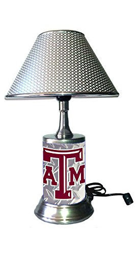 Table Lamp with Shade, a Diamond Plate Rolled in on The lamp Base, TeAMAg