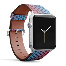 Load image into Gallery viewer, Compatible with Small Apple Watch 38mm, 40mm, 41mm (All Series) Leather Watch Wrist Band Strap Bracelet with Adapters (Soccer Ball Texture)
