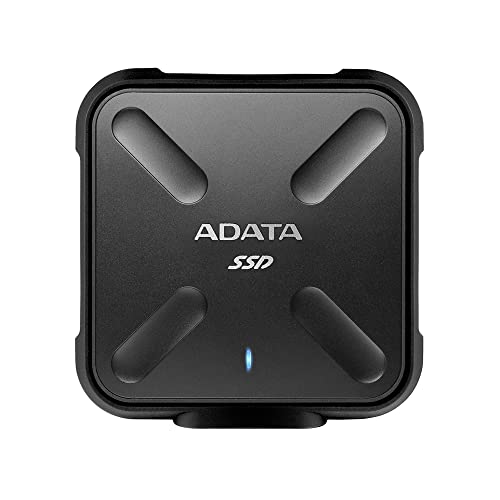 ADATA SD700 3D NAND 1 TB Ruggedized Water/Dust/Shock Proof External Solid State Drive Black (ASD700-1TU3-CBK)