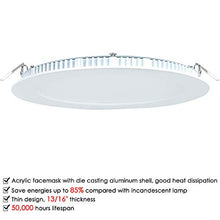 Load image into Gallery viewer, Yescom 7 Inch LED Recessed Light Ceiling Panel 1000LM Canless Downlight 3000-3500K Warm White 15W Ultra-thin Wafer Fixtures Lamp ROHS Certified
