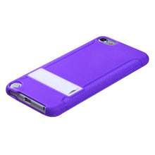 Load image into Gallery viewer, Solid White/Solid Purple (with Stand) Gummy Cover for Apple iPod Touch (5th Generation) Apple iPod Touch (6th Generation) Apple The New iPod Touch

