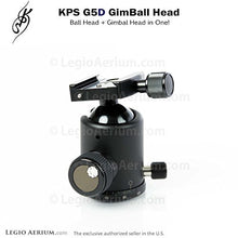 Load image into Gallery viewer, KPS G5D GimBall Head - Professional 44mm Ball Head with Gimbal Function
