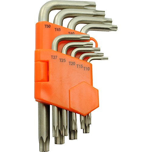Dynamic Tools D043205 T10 to T50 Torx Hex Key Set (9 Piece)