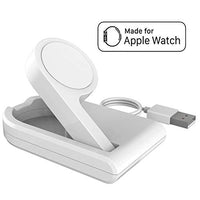 CyberTech [MFI Certified] Portable Magnetic Charging Dock Replacement, Compatible for All Apple Watch Models with Foldable Design to Enable Nightstand Mode, 3ft Long USB Cable