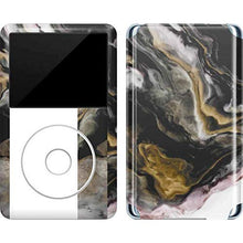 Load image into Gallery viewer, Skinit Decal MP3 Player Skin Compatible with iPod Classic (6th Gen) 80GB - Officially Licensed Originally Designed Gold Blush Marble Ink Design
