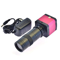 14MP TV HDMI USB Industry Digital C-mount Microscope Camera TF Card Slot & 100x C-mount Lens