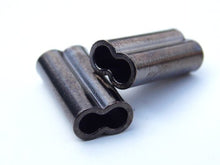 Load image into Gallery viewer, Copper Double Barrel Crimp Sleeves 2.9mm x 14mm - 100 pieces

