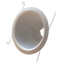 Load image into Gallery viewer, 6&quot; Deep Self Flange Air-Shut Baffle Trim For Line Voltage Recessed Light-White
