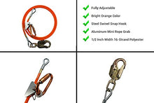 Load image into Gallery viewer, ProClimb Steel Core Flipline Kit (1/2 inch x 10 feet) - Adjustable Tree Lanyard, Low Stretch, Cut Resistant  for Fall Protection, Arborist, Tree Climbers
