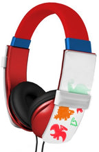 Load image into Gallery viewer, iHip IP-DOODLE-R DJ Style Erasable Drawing Headphones with Four Built-In Markers, Red
