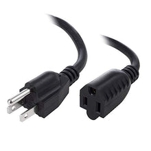 Load image into Gallery viewer, 1ft (0.3M) 18AWG (Power Extension Cord) Power Extension Cable 1 Feet (0.3 Meters) 3 Conductor (NEMA 5-15P to NEMA 5-15R) 10 Amp Power Cable CNE63218 (5 Pack)

