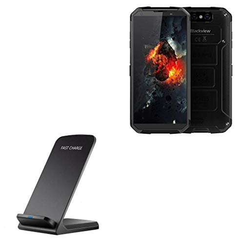 BoxWave Charger Compatible with Blackview BV9500 (Charger by BoxWave) - Wireless QuickCharge Stand, No Cord; no Problem! Charge Your Phone with Ease! for Blackview BV9500 - Jet Black