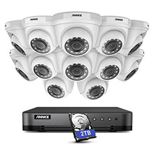 Load image into Gallery viewer, ANNKE 16 Channel 1080P Lite Video Security System DVR with 2TB Hard Drive and (12) HD 1080P Indoor Outdoor Cameras with IP66 Weatherproof Housing, 100ft Super Night Vision
