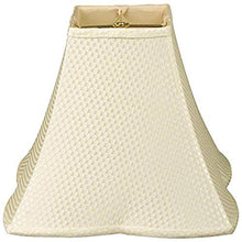 Load image into Gallery viewer, Royal Designs DDS-212-10CR 5 x 10 x 9 Square Empire Patterned Designer Lamp Shade, Cream
