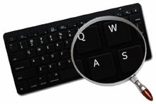 Load image into Gallery viewer, 4 Keyboard English Us Sticker For Keyboard Black Background (14x14) For Desktop, Laptop And Notebook
