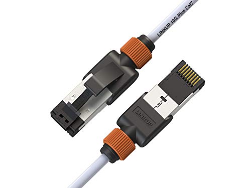 LINKUP - [Tested with Versiv CableAnalyzer] Cat7 Ethernet Cable -3 FT (12 Pack) 10G Double Shielded RJ45 S/FTP | Network Internet LAN Switch Router Game | High-Speed | 30AWG White