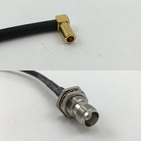 12 inch RG188 SSMB ANGLE FEMALE to TNC FEMALE BULKHEAD Pigtail Jumper RF coaxial cable 50ohm Quick USA Shipping