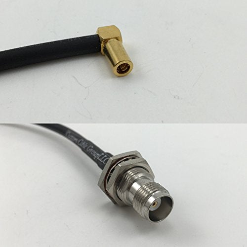 12 inch RG188 SSMB ANGLE FEMALE to TNC FEMALE BULKHEAD Pigtail Jumper RF coaxial cable 50ohm Quick USA Shipping