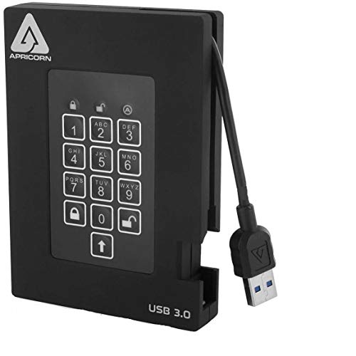 Apricorn 2TB Aegis Fortress FIPS 140-2 Level 2 Validated 256-Bit Encrypted USB 3 External SSD (A25-3PL256-S2000F)