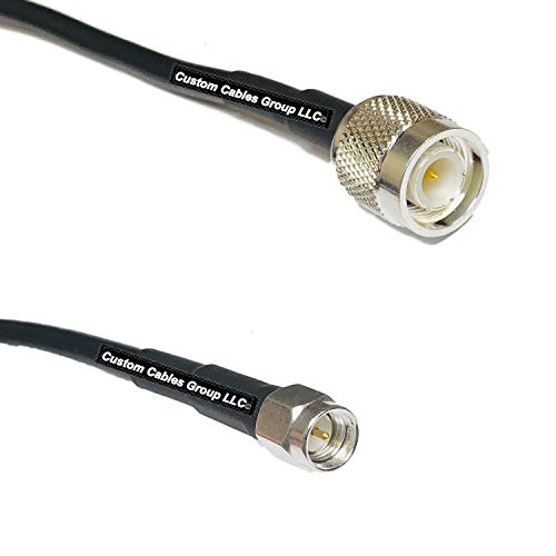 50 feet RFC195 KSR195 Silver Plated TNC Male to SMA Male RF Coaxial Cable