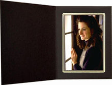 Load image into Gallery viewer, Black Cardboard Photo Folder with gold border for 4x6 - Pack of 50
