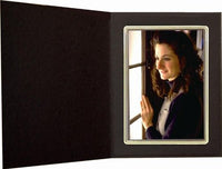 Black Cardboard Photo Folder with gold border for 4x6 - Pack of 50