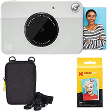 Load image into Gallery viewer, Kodak Printomatic Instant Camera (Grey) Basic Bundle + Zink Paper (20 Sheets) + Deluxe Case
