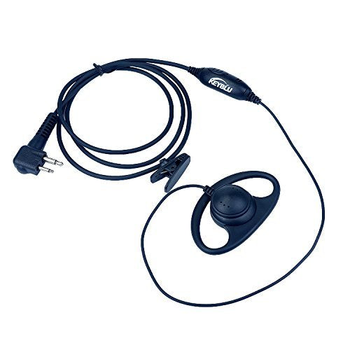 KEYBLU D-Ring Walkie Talkie Earpiece/Headset for Two Way Radio (Motorola)