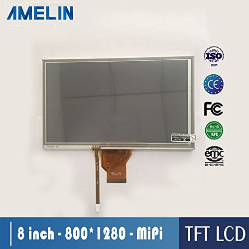 AMELIN 8 inch 800x480 TFT LCD Module Display Screen with CTP Touch Panel