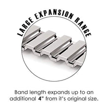 Load image into Gallery viewer, Twist-O-Flex Metal Expansion Black Stainless Steel Stretch Band Replacement for The Alta and Alta HR in a Size S by Speidel
