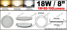 Load image into Gallery viewer, ZEEZ Lighting - 18W 8&quot; (OD 8.75&quot; / ID 7.75&quot;) Round Cool White Dimmable LED Recessed Ceiling Panel Down Light Bulb Slim Lamp Fixture - 10 Packs
