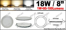 Load image into Gallery viewer, ZEEZ Lighting - 18W 8&quot; (OD 8.75&quot; / ID 7.75&quot;) Round Natural White Dimmable LED Recessed Ceiling Panel Down Light Bulb Slim Lamp Fixture - 10 Packs
