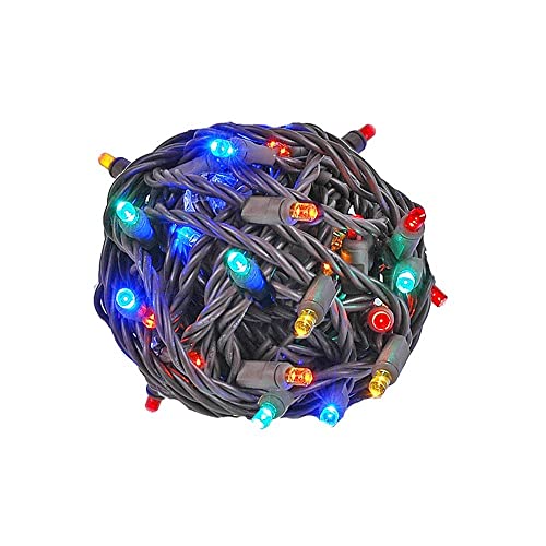 Novelty Lights 100 Commercial LED Christmas Lights (Multi Colored), 50 Feet w/ 6