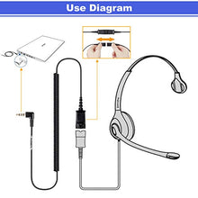 Load image into Gallery viewer, Headset QD (Quick Disconnect),Compatible with Plantronics Headset.QD Cable with Single 3.5mm Plug for Smartphones Mobile Phones,Laptop etc
