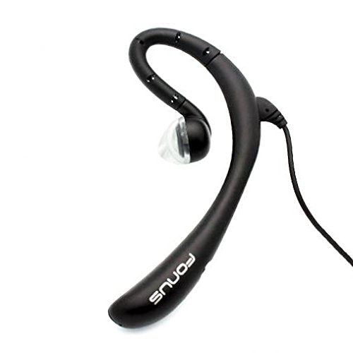 Wired Headset Mono Hands-Free Earphone 3.5mm Headphone Earpiece w Boom Mic Single Earbud [Black] for Alcatel A30 Plus - Alcatel Jitterbug Smart - Amazon Fire HD 10