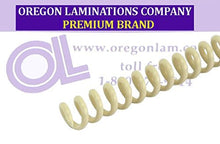 Load image into Gallery viewer, Spiral Coil Binding Spines 8mm (5/16 x 12) 4:1 [pk of 100] Ivory (PMS 4545 C)
