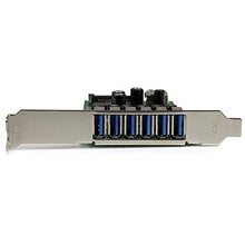 Load image into Gallery viewer, StarTech.com 7 Port PCI Express USB 3.0 Card - Standard &amp; Low-Profile - SATA Power - UASP Support - 1 Internal &amp; 6 External USB 3.0 Ports (PEXUSB3S7)
