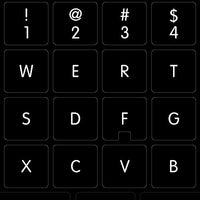 NS English Non-Transparent Keyboard Decals Work with Apple Black Background for Desktop, Laptop and Notebook