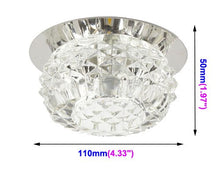 Load image into Gallery viewer, LUMINTURS 5w LED Pure White Crystal Ceiling Recessed Light Fixture Modern Decor Flush Mounted Lamp
