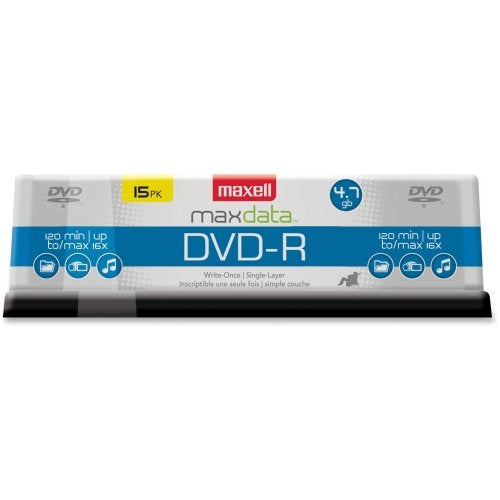 Maxell 16x DVD-R Media - 4.7GB - 15 Pack