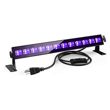 Load image into Gallery viewer, Exulight Black Lights, LED Bar,12LEDs x 3W Black Light for Glow Parties,Halloween and Christmas Party,Birthday,Wedding,Poster,Stage Lighting (12leds bar)
