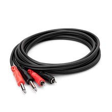 Load image into Gallery viewer, Hosa CPR-204 Dual 1/4&quot; TS to Dual RCA Stereo Interconnect Cable, 4 Meters
