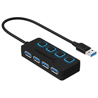Sabrent 4 Port Usb 3.0 Hub With Individual Led Power Switches (Hb Um43)
