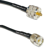 15 feet RFC195 KSR195 Silver Plated PL259 UHF Male to TNC Male RF Coaxial Cable