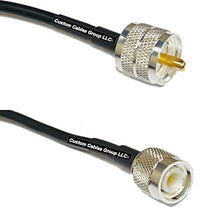 Load image into Gallery viewer, 50 feet RFC195 KSR195 Silver Plated PL259 UHF Male to TNC Male RF Coaxial Cable

