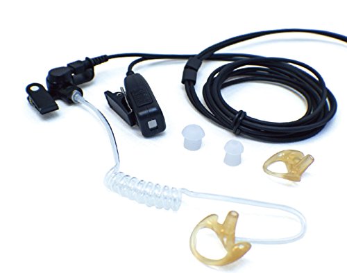 Quick Disconnect 2-Wire Surveillance Earpiece Mic for Motorola HT1000 XTS2500 XTS3000 XTS3500 XTS5000 PR1500 XTS1500
