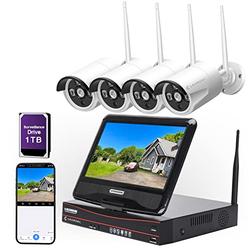 8CH Expandable All in one Wireless Security Camera System with 10.1